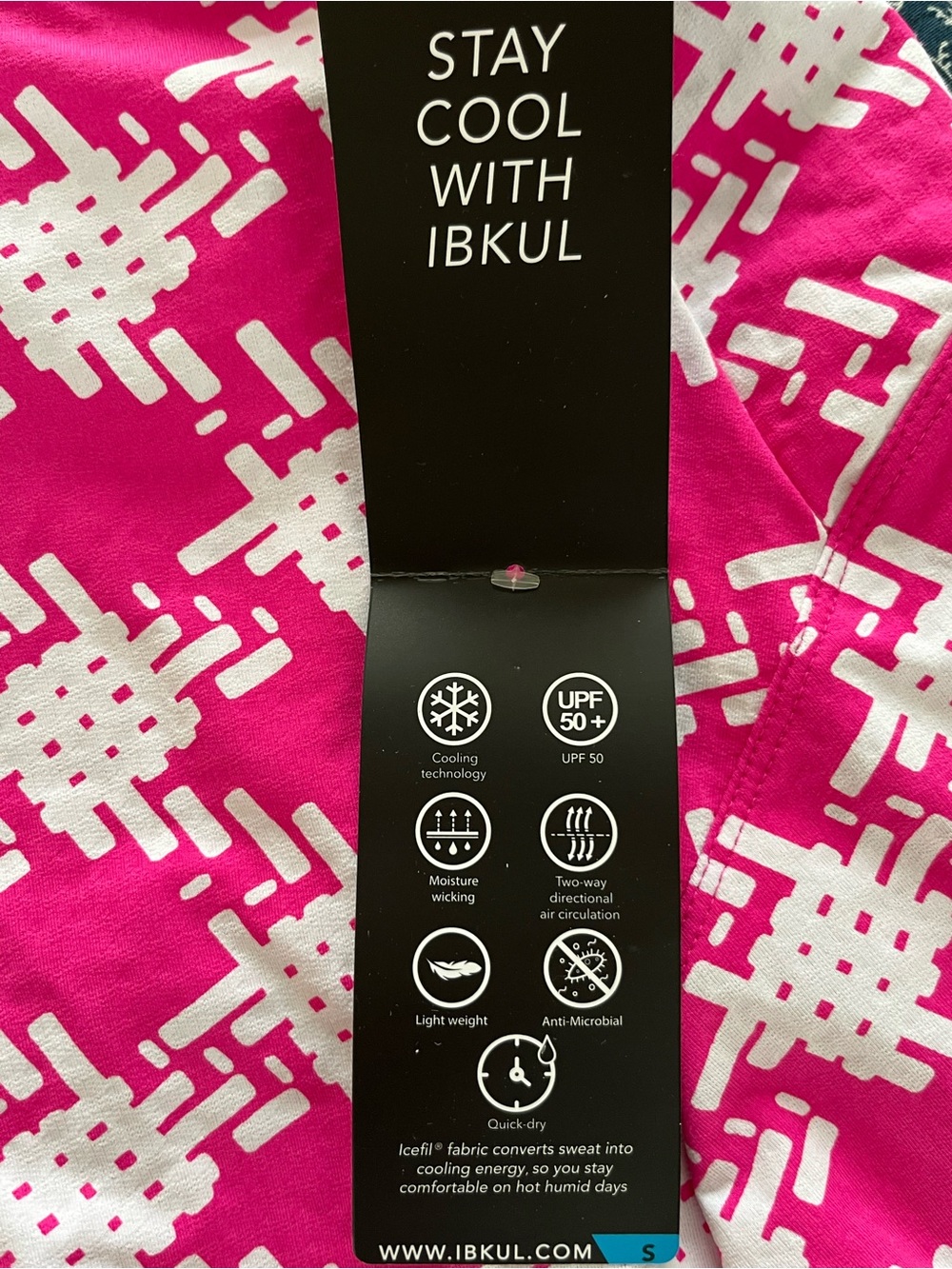 IBKUL Hot Pink & White Houndstooth Print Skort NWT - Picture 8 of 9